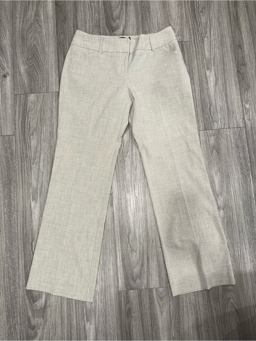 New York & Company Light Beige Wide Leg Dress Pants
